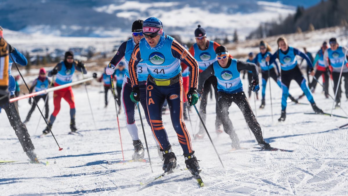 Racers on course at a Crested Butte Nordic Citizens series race