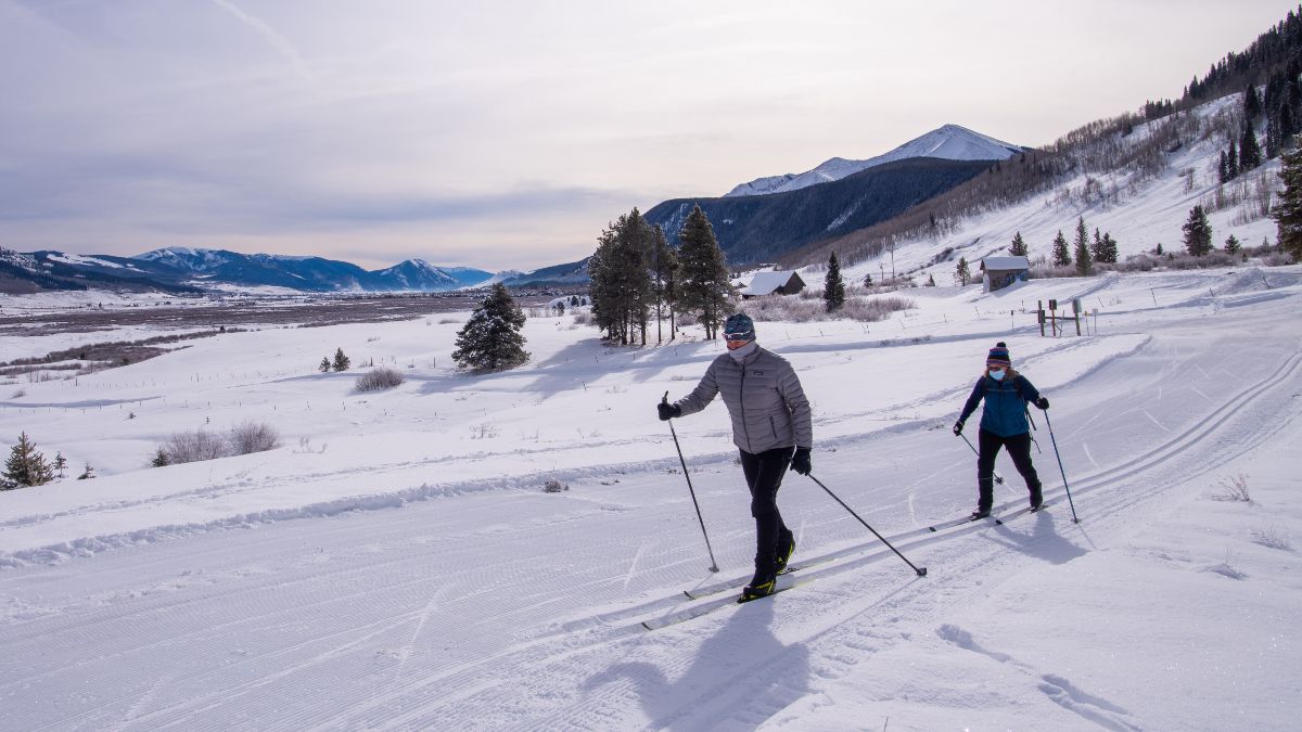 Nordic skiers enjoying a tour near Crested Butte