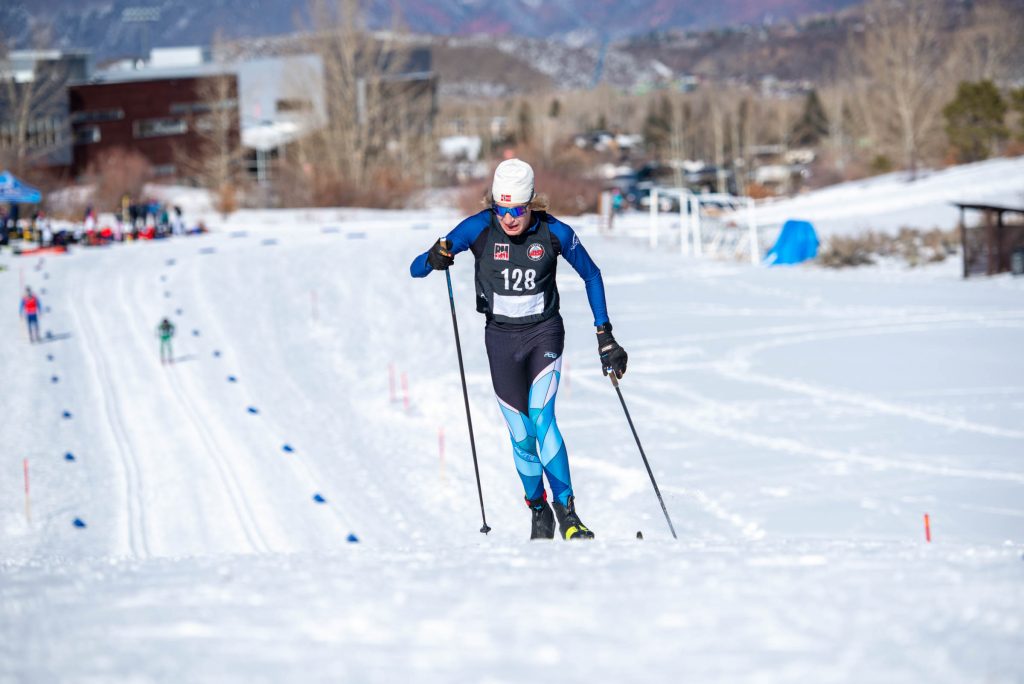 Crested Butte Nordic Team athlete on course at a regional race