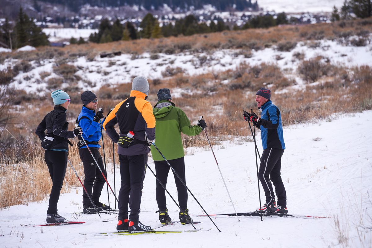 Thanksgiving Camp skills clinic on the Bench trails near Crested Butte