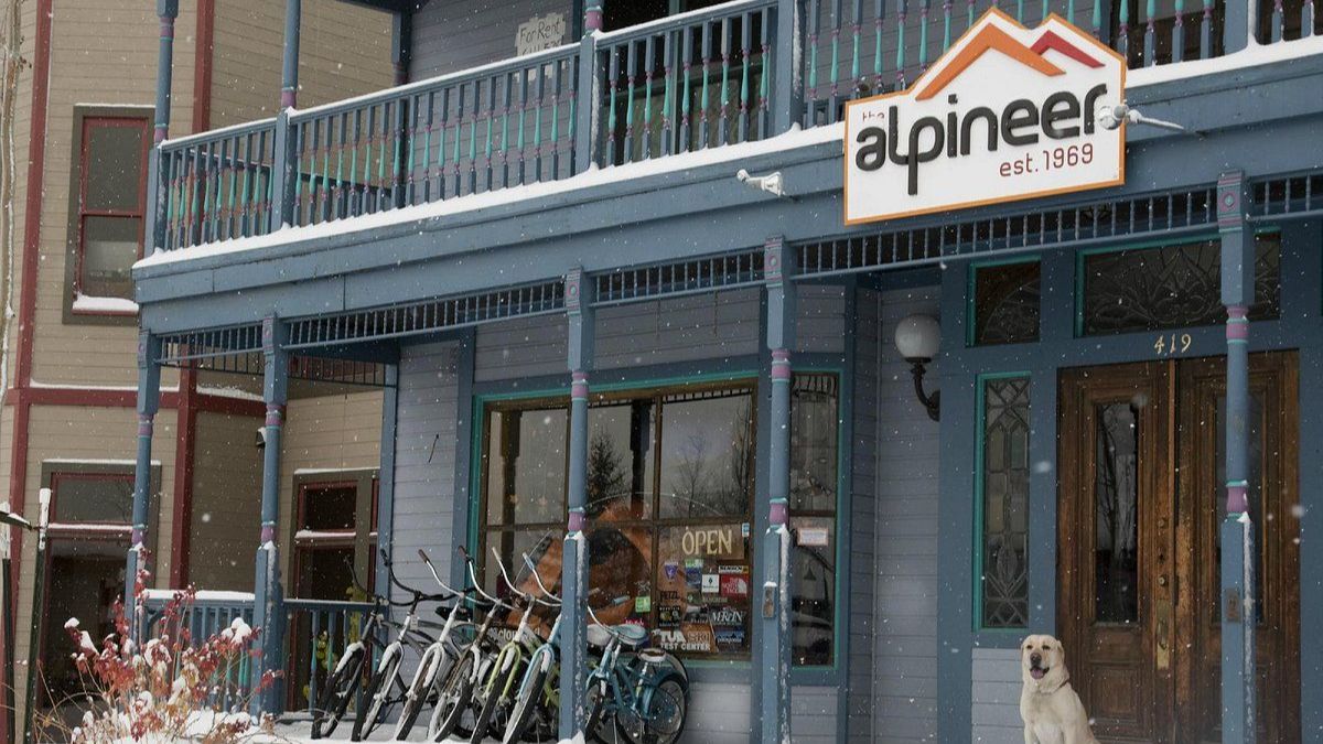 Store front view of business partner The Alpineer in downtown Crested Butte